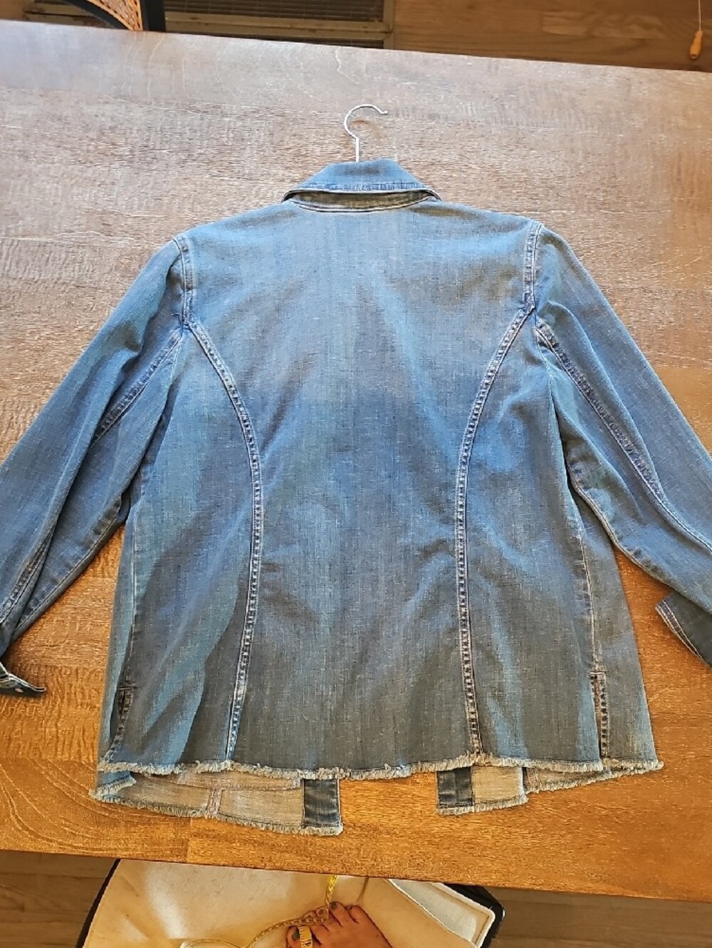Chico's Light Blue Denim Jacket with Button Front - Picture 6 of 7